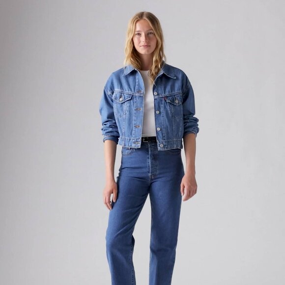 Levi's Blue Straight Leg Women's Jeans - Picture 16 of 16